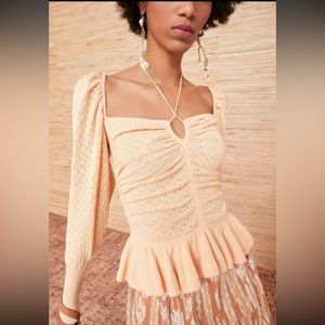 Ulla Johnson Leland Top Honey Peach